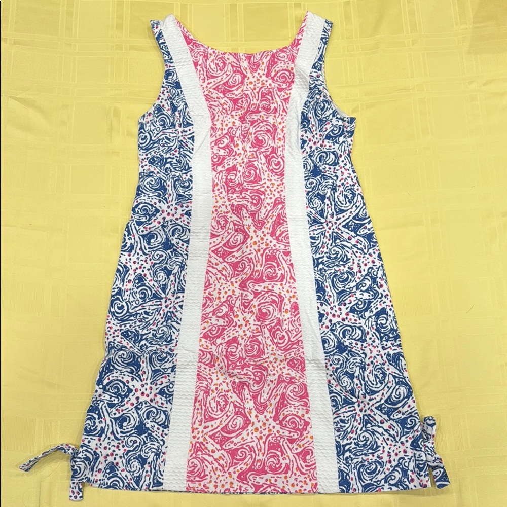 Lilly Pulitzer Delia Indigo Starfish Cotton Shift Dress